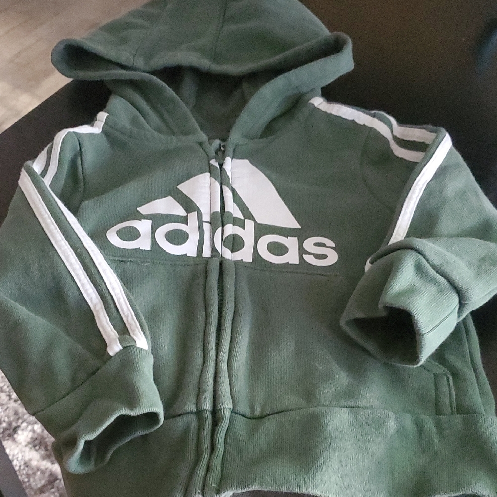 adidas Kids Green Hoodie